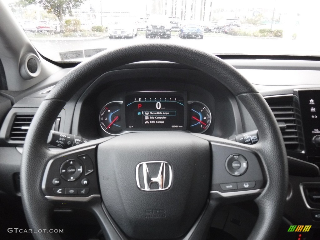 2020 Honda Pilot EX AWD Black Steering Wheel Photo #146573414