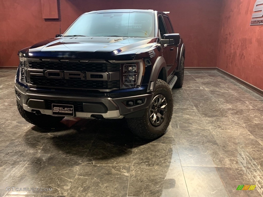 2021 F150 SVT Raptor SuperCrew 4x4 - Antimatter Blue / Raptor Black/Rhapsody Blue photo #1