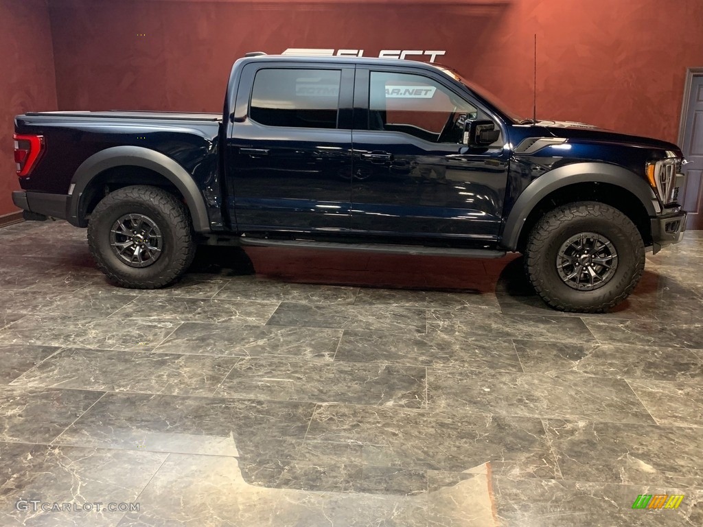 Antimatter Blue 2021 Ford F150 SVT Raptor SuperCrew 4x4 Exterior Photo #146574054