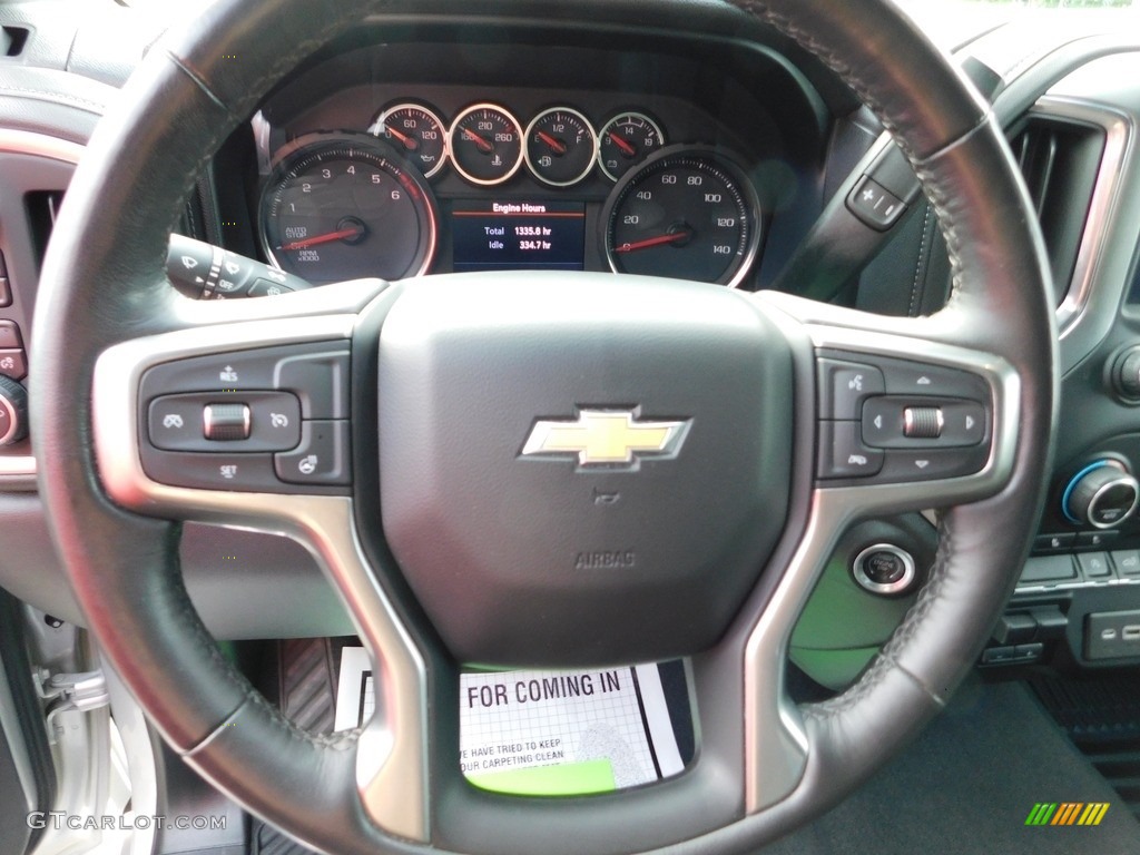 2020 Chevrolet Silverado 1500 LT Crew Cab 4x4 Jet Black Steering Wheel Photo #146574864