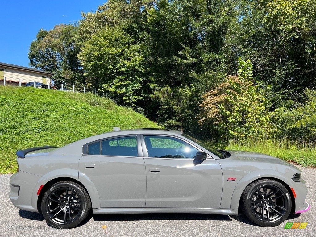 Destroyer Gray 2023 Dodge Charger Scat Pack Widebody Exterior Photo #146575250