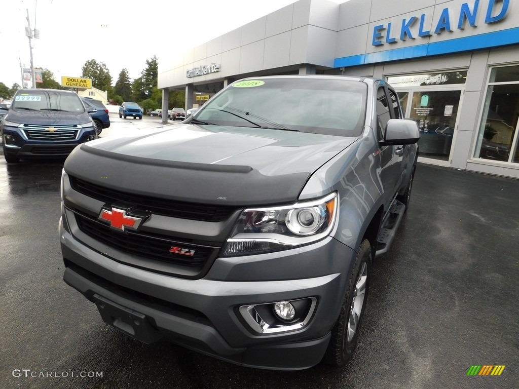 2018 Colorado Z71 Crew Cab 4x4 - Satin Steel Metallic / Jet Black photo #3