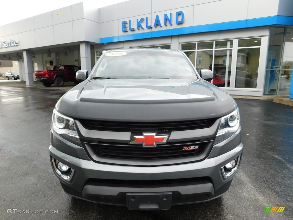 2018 Colorado Z71 Crew Cab 4x4 - Satin Steel Metallic / Jet Black photo #4