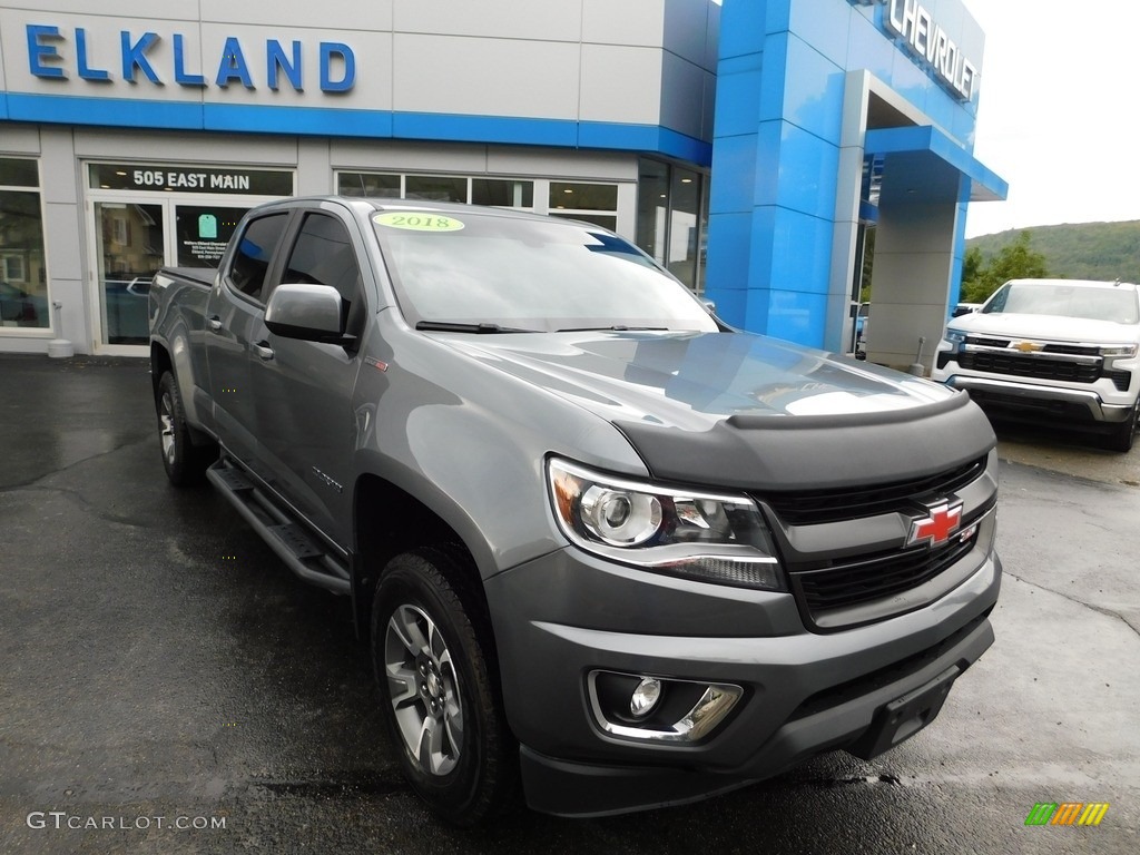 2018 Colorado Z71 Crew Cab 4x4 - Satin Steel Metallic / Jet Black photo #5