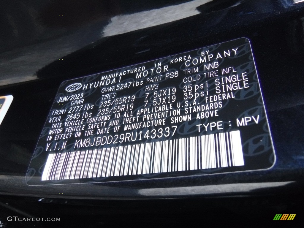 2024 Hyundai Tucson SEL Plug-In Hybrid AWD Color Code Photos