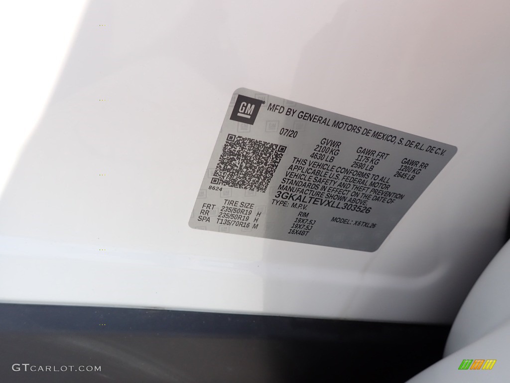 2020 Terrain SLE AWD - Summit White / Jet Black photo #30