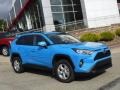 Front 3/4 View of 2021 RAV4 XLE AWD Hybrid