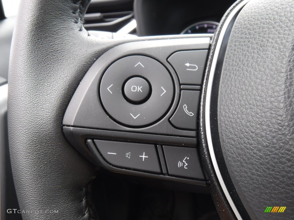 2021 Toyota RAV4 XLE AWD Hybrid Black Steering Wheel Photo #146575887