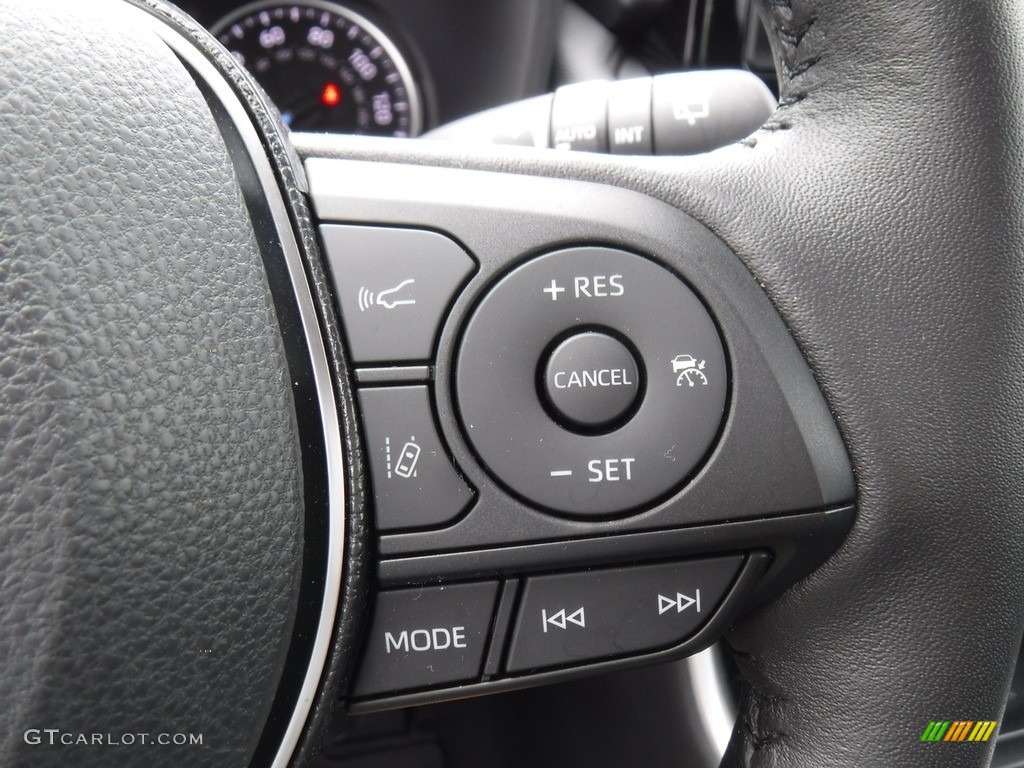 2021 Toyota RAV4 XLE AWD Hybrid Black Steering Wheel Photo #146575905