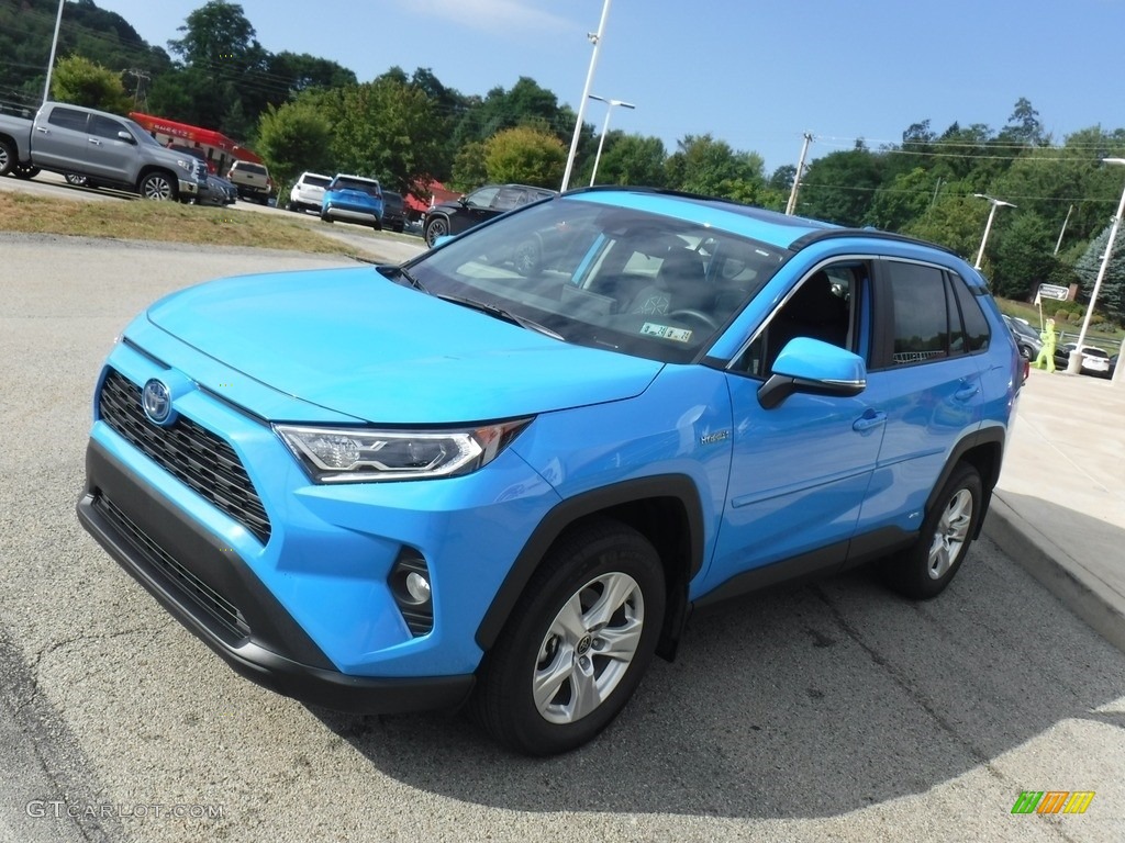 Blue Flame 2021 Toyota RAV4 XLE AWD Hybrid Exterior Photo #146575959