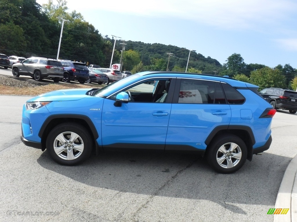 Blue Flame 2021 Toyota RAV4 XLE AWD Hybrid Exterior Photo #146575977