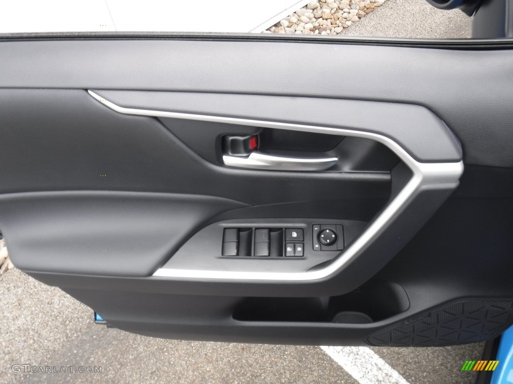 2021 Toyota RAV4 XLE AWD Hybrid Black Door Panel Photo #146576067