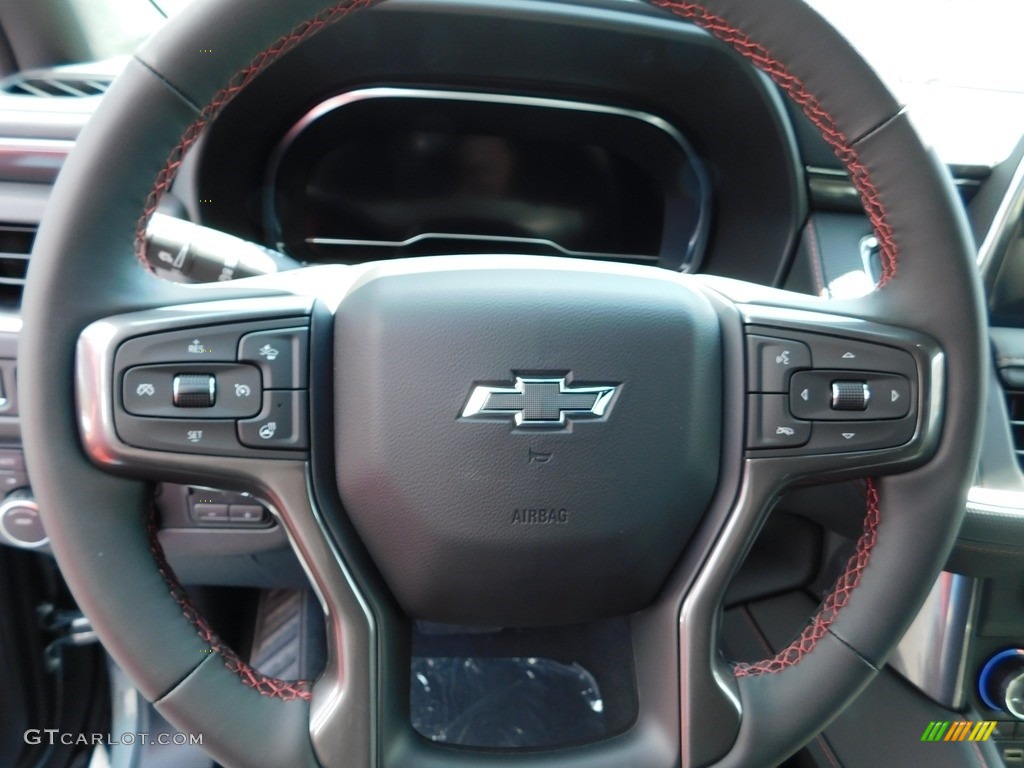 2023 Chevrolet Suburban RST 4WD Jet Black/Victory Red Steering Wheel Photo #146577056