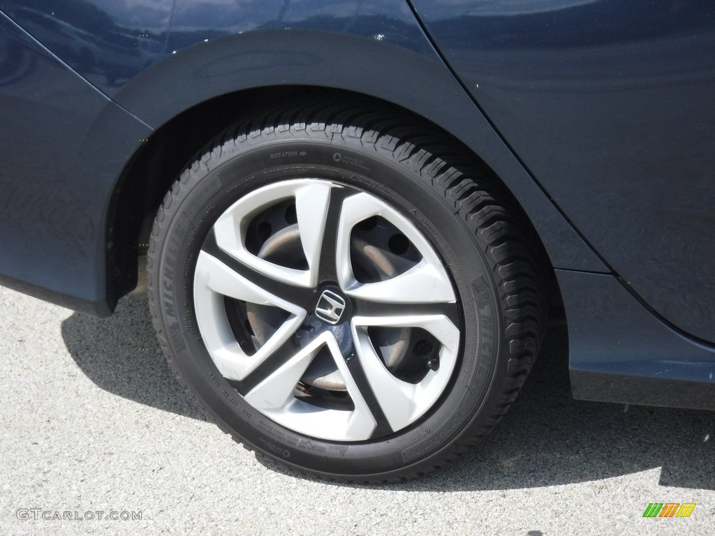 2018 Civic LX Sedan - Cosmic Blue Metallic / Gray photo #8