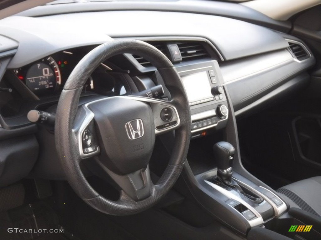 2018 Civic LX Sedan - Cosmic Blue Metallic / Gray photo #13