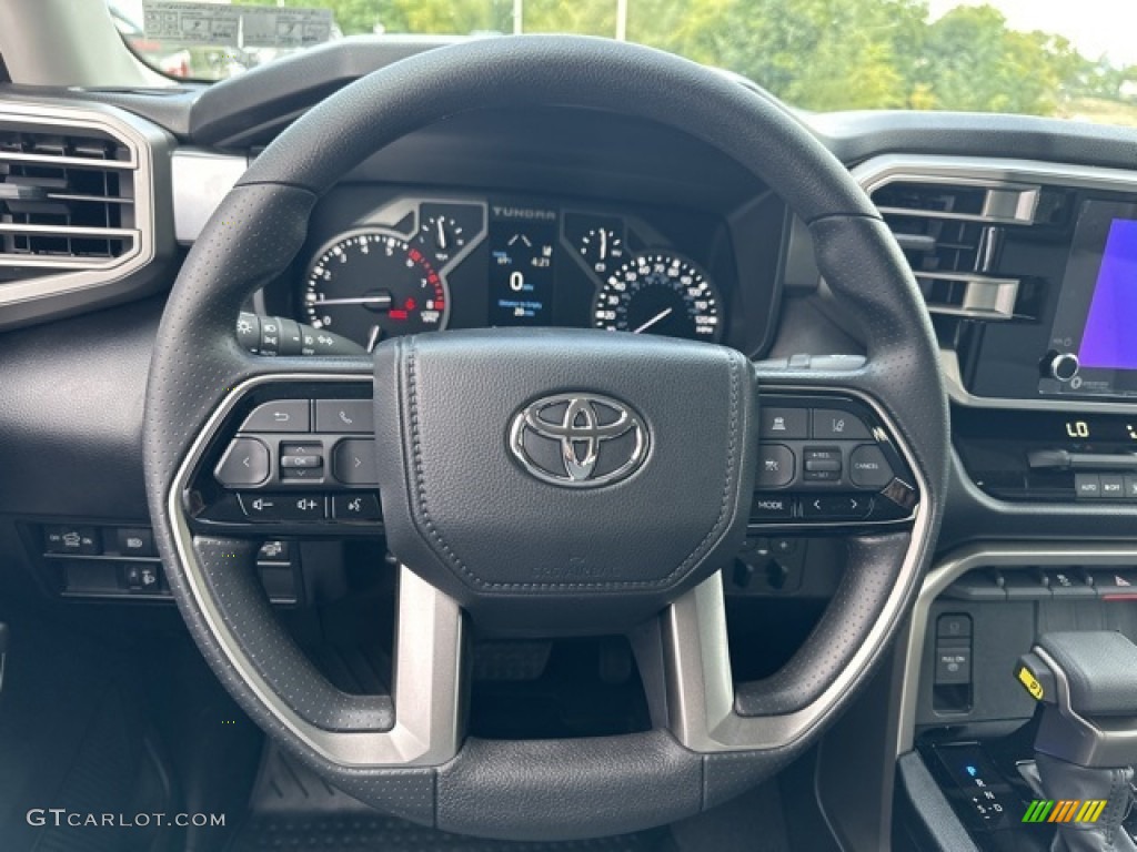 2024 Toyota Tundra SR5 CrewMax 4x4 Boulder Steering Wheel Photo #146579542
