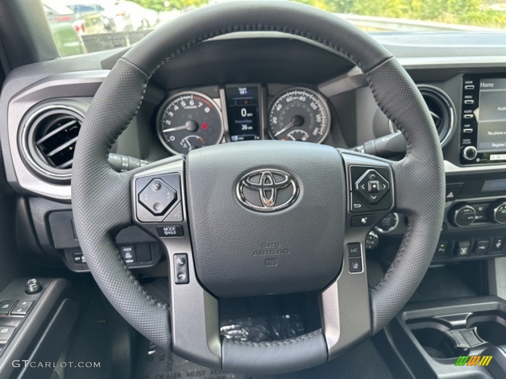 2023 Toyota Tacoma TRD Off Road Double Cab 4x4 Black/Cement Steering Wheel Photo #146579682