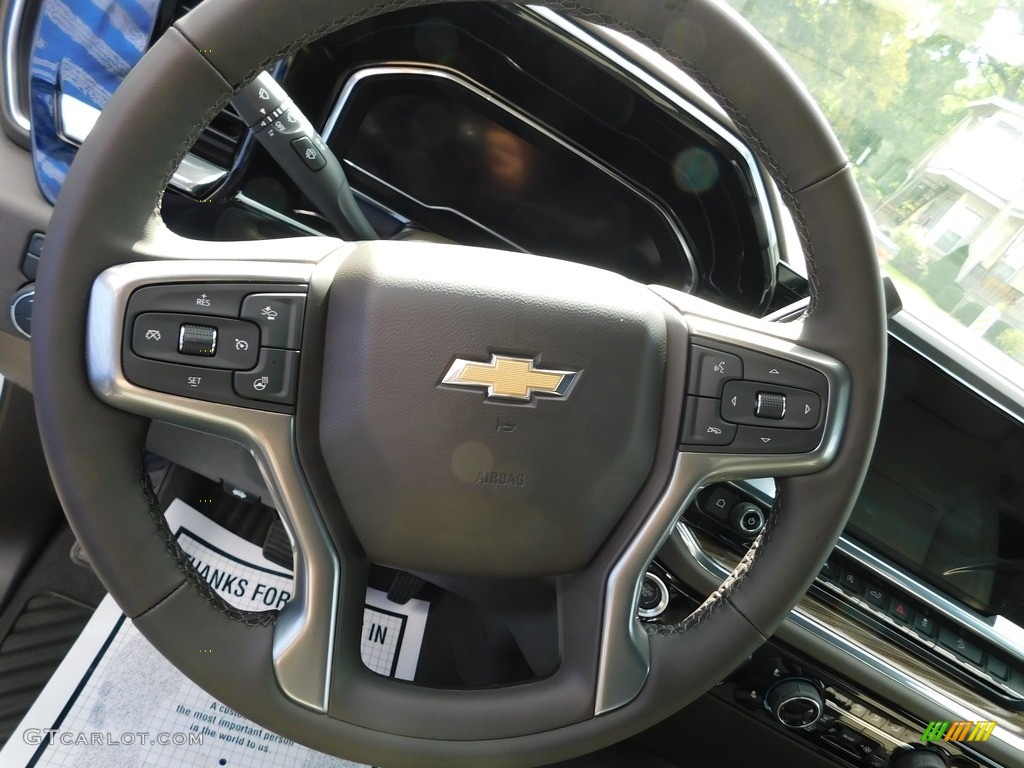 2023 Chevrolet Silverado 1500 LT Crew Cab 4x4 Gideon/Very Dark Atmosphere Steering Wheel Photo #146579889