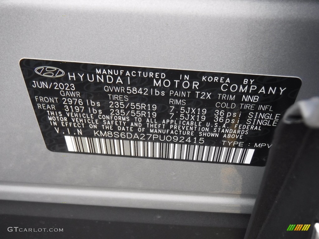 2023 Santa Fe Hybrid SEL Convenience AWD Plug-In Hybrid - Shimmering Silver / Black photo #34