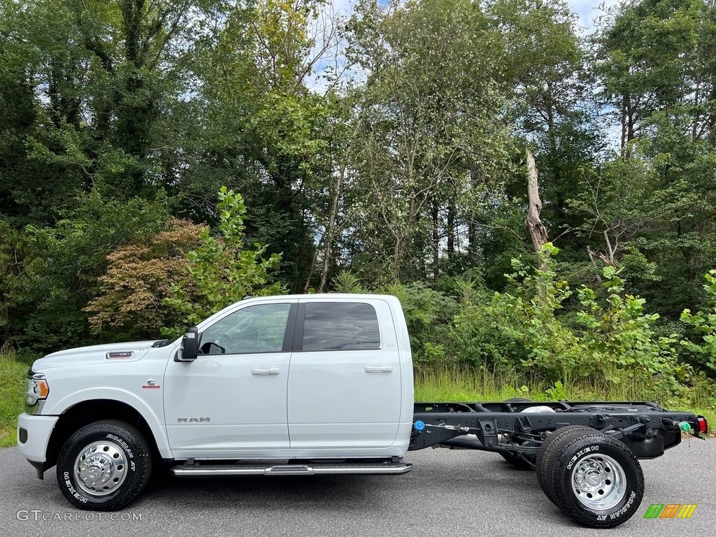 2023 3500 Laramie Crew Cab 4x4 Chassis - Bright White / Black photo #1