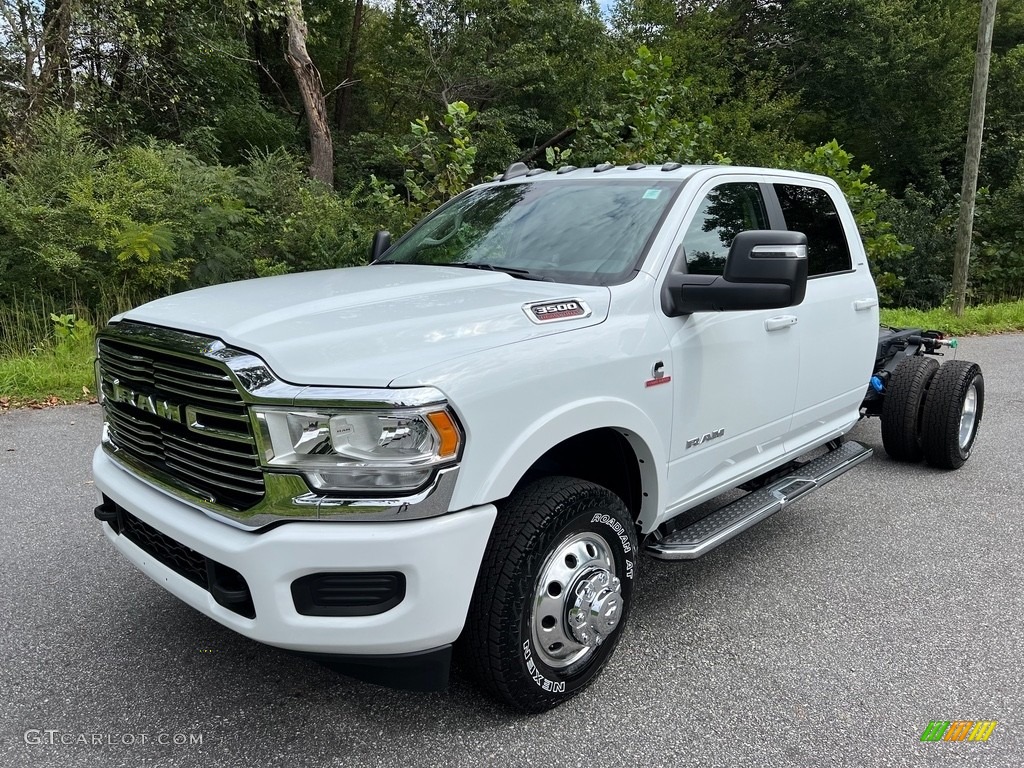 2023 3500 Laramie Crew Cab 4x4 Chassis - Bright White / Black photo #2