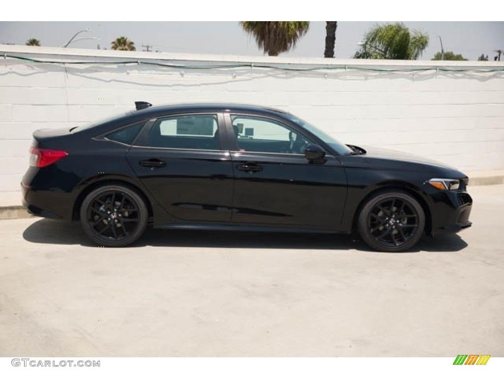 Crystal Black Pearl 2024 Honda Civic Sport Sedan Exterior Photo #146581522