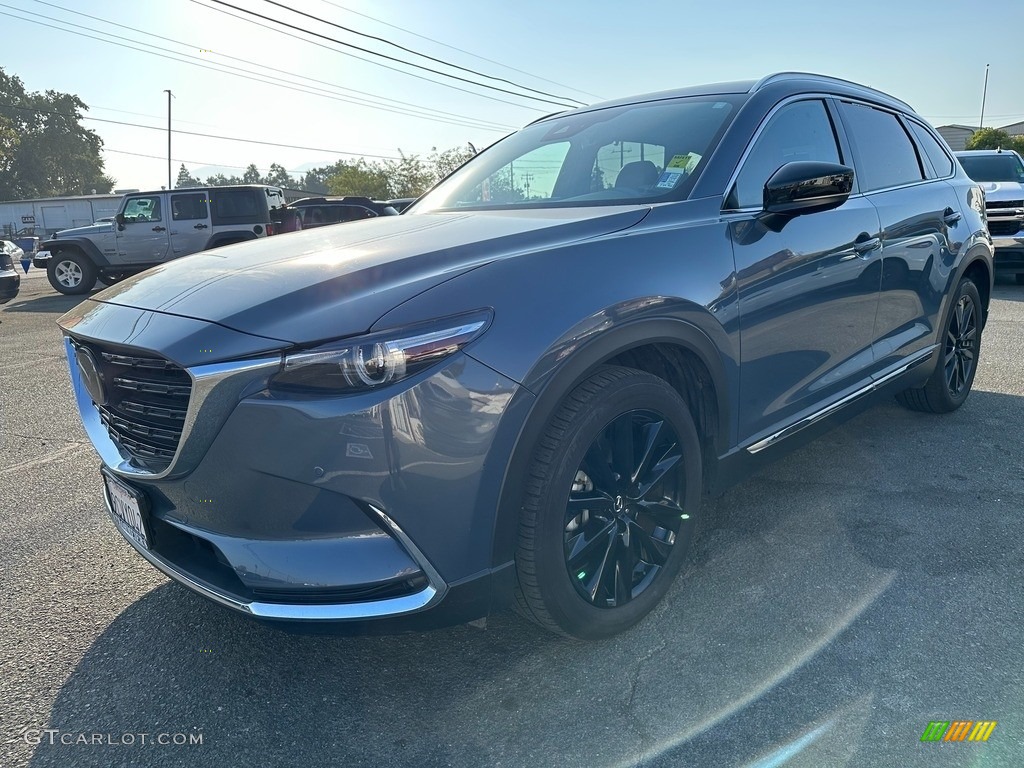 2022 CX-9 Carbon Edition AWD - Polymetal Gray Metallic / Red photo #2