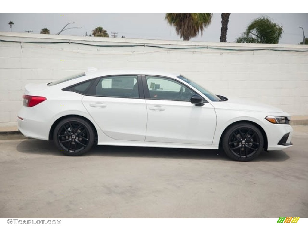 Platinum White Pearl 2024 Honda Civic Sport Sedan Exterior Photo #146582418