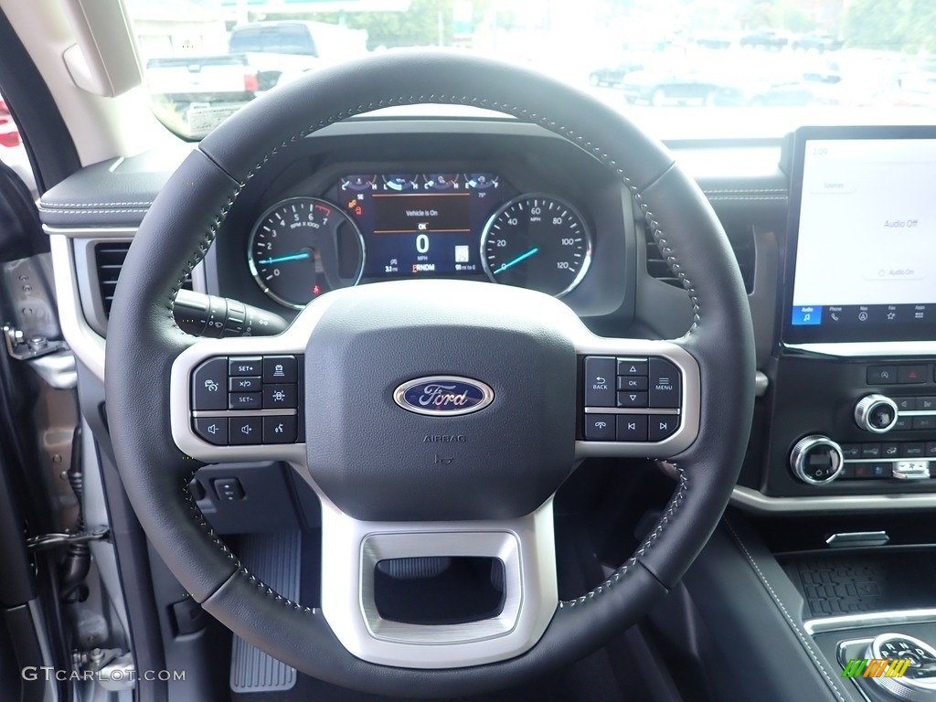 2024 Ford Expedition XLT 4x4 Black Onyx Steering Wheel Photo #146582883