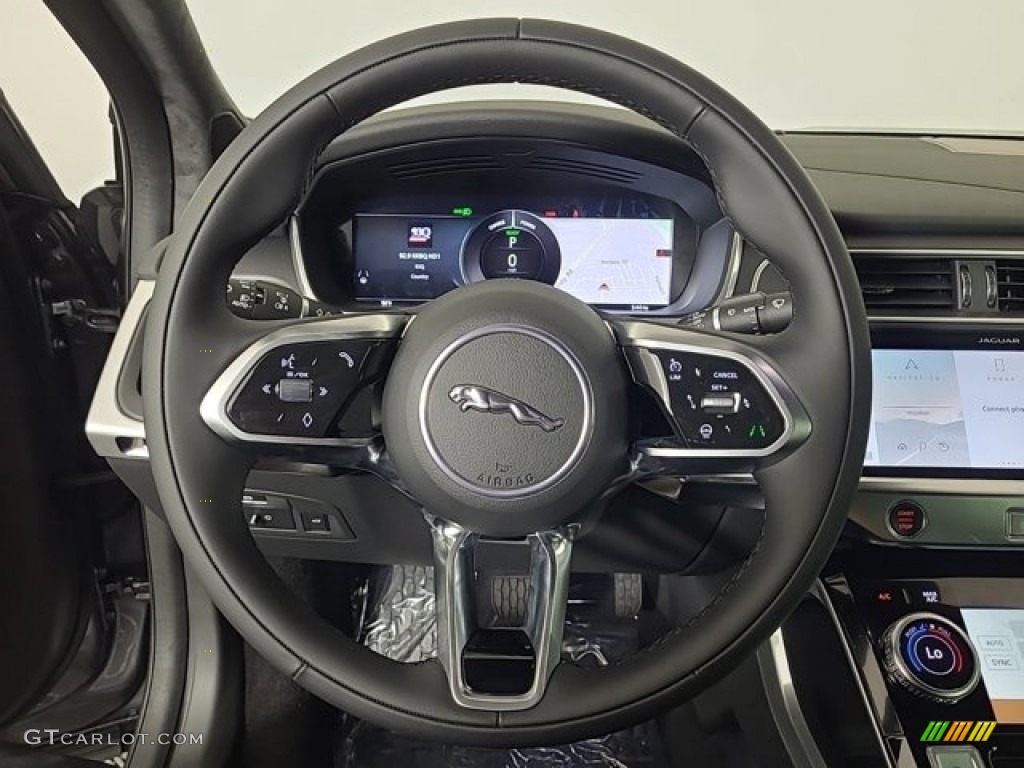 2024 Jaguar I-PACE R-Dynamic HSE AWD Ebony w/Light Oyster Stitching Steering Wheel Photo #146583287