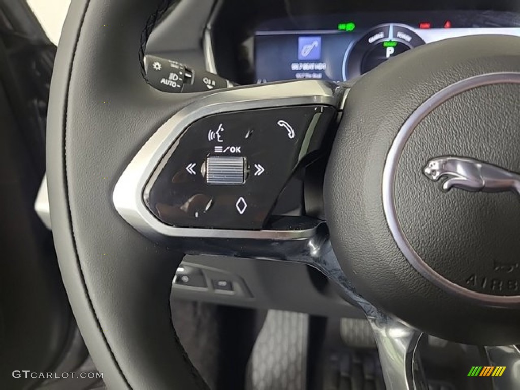 2024 Jaguar I-PACE R-Dynamic HSE AWD Ebony w/Light Oyster Stitching Steering Wheel Photo #146583869