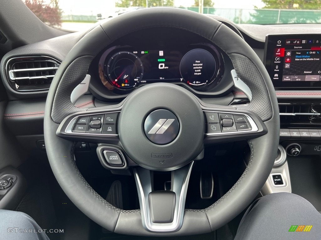 2024 Dodge Hornet R/T Track Pack/Blacktop AWD Hybrid Black Steering Wheel Photo #146584046