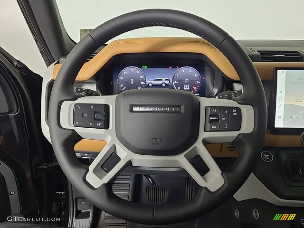 2023 Land Rover Defender 130 X-Dynamic SE Vintage Tan/Ebony Steering Wheel Photo #146584143