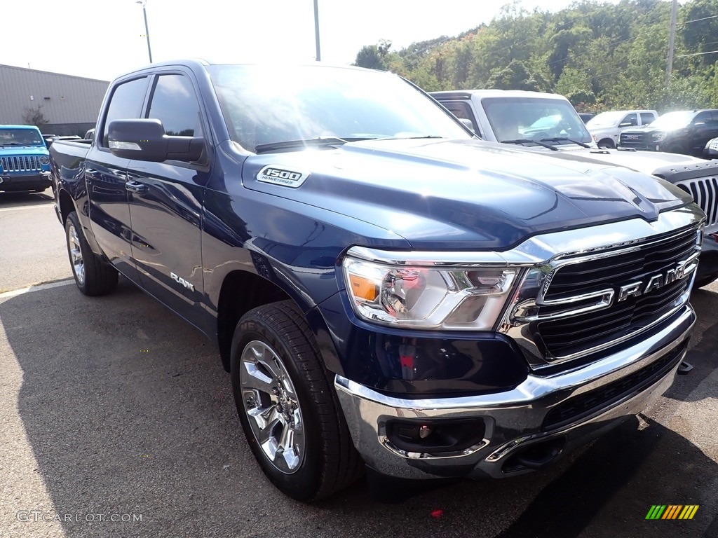2021 1500 Big Horn Crew Cab 4x4 - Patriot Blue Pearl / Black photo #2
