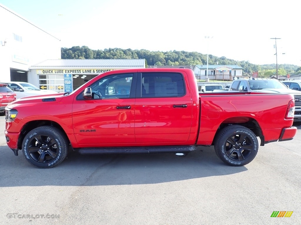 2024 1500 Big Horn Night Edition Crew Cab 4x4 - Flame Red / Black photo #2