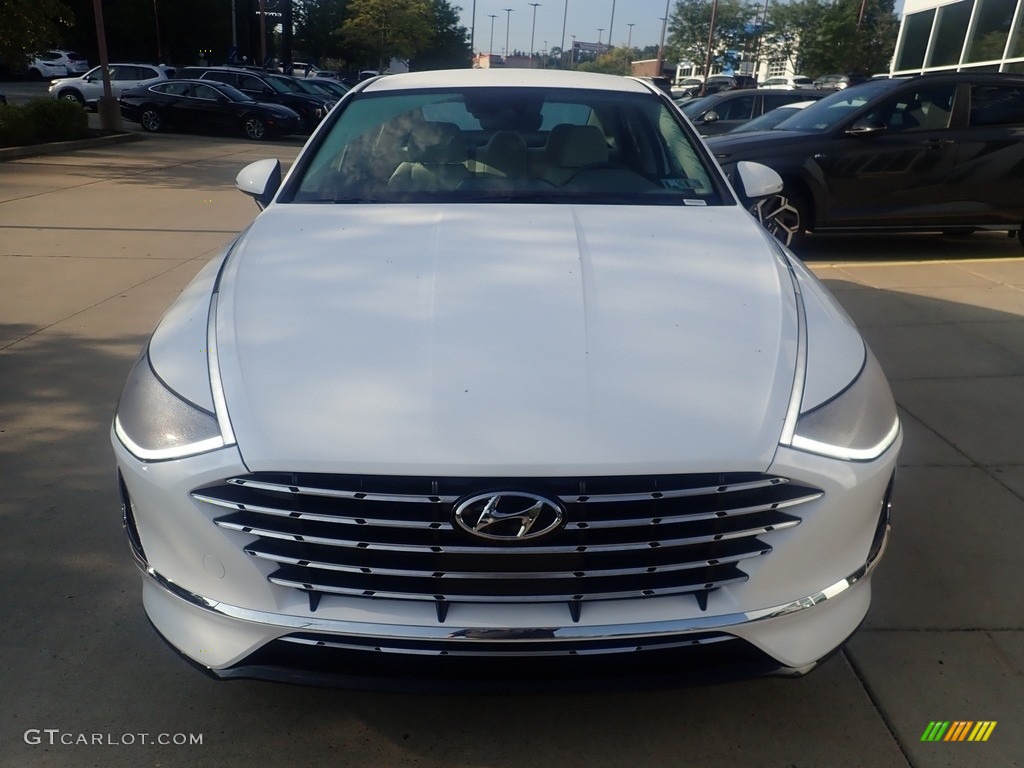 Serenity White 2023 Hyundai Sonata SEL Hybrid Exterior Photo #146587086