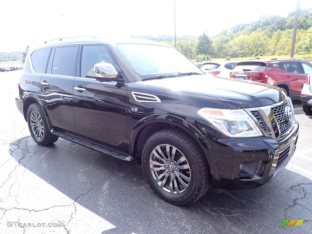 Super Black 2019 Nissan Armada Platinum 4x4 Exterior Photo #146587492