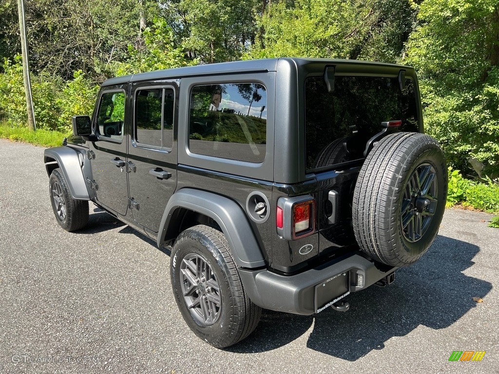 Black 2024 Jeep Wrangler 4-Door Sport S 4xe Hybrid Exterior Photo #146587720