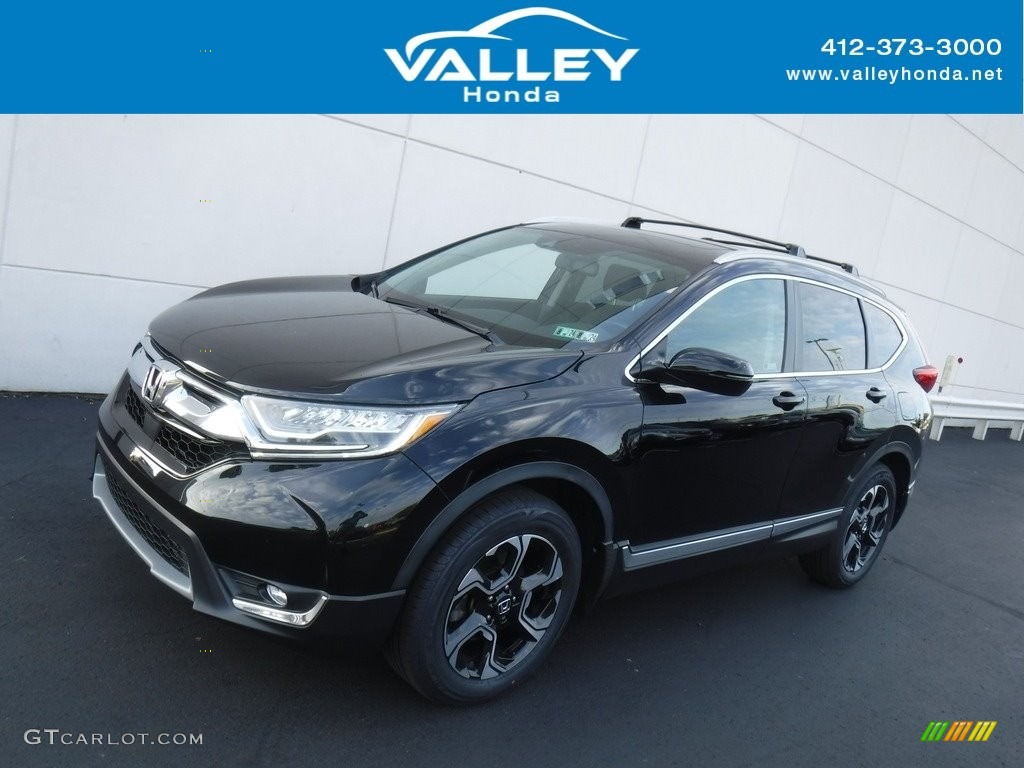 2018 CR-V Touring AWD - Crystal Black Pearl / Black photo #1