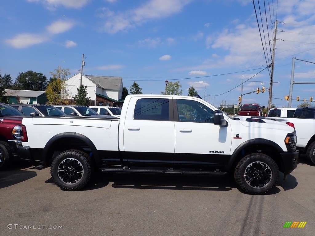 Bright White 2023 Ram 2500 Rebel Crew Cab 4x4 Exterior Photo #146588309