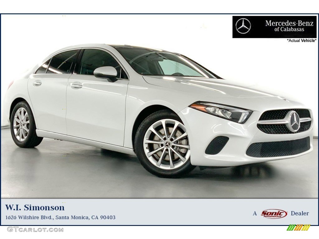2020 A 220 Sedan - Digital White Metallic / Black photo #1