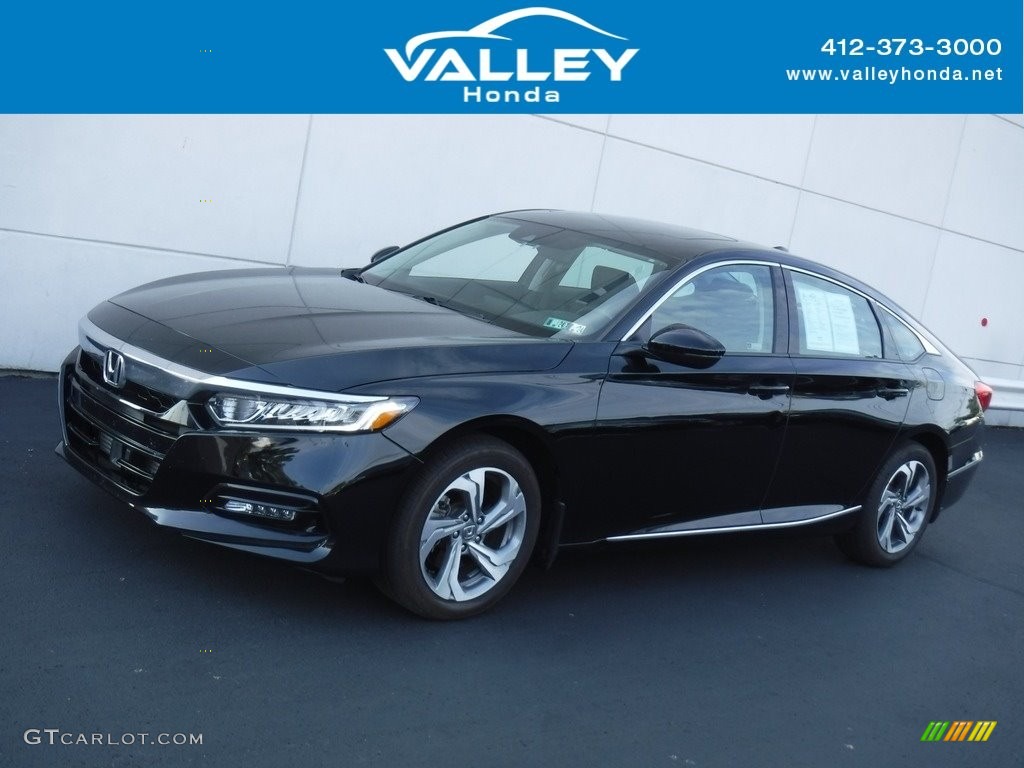 2020 Accord EX-L Sedan - Crystal Black Pearl / Black photo #1