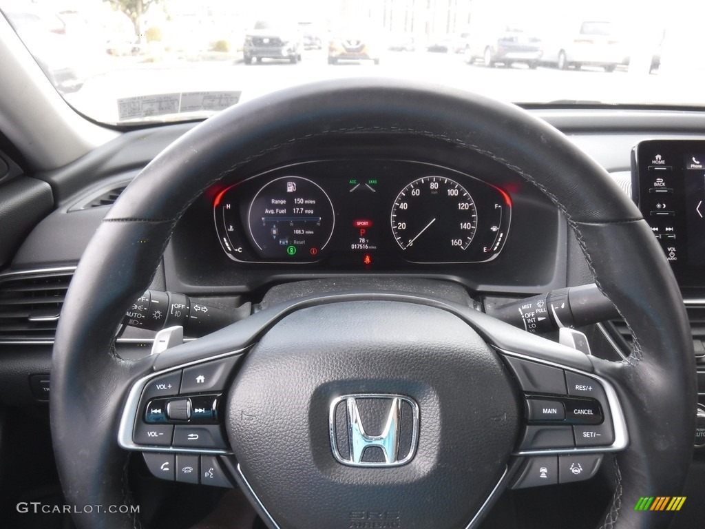 2020 Honda Accord EX-L Sedan Black Steering Wheel Photo #146589430