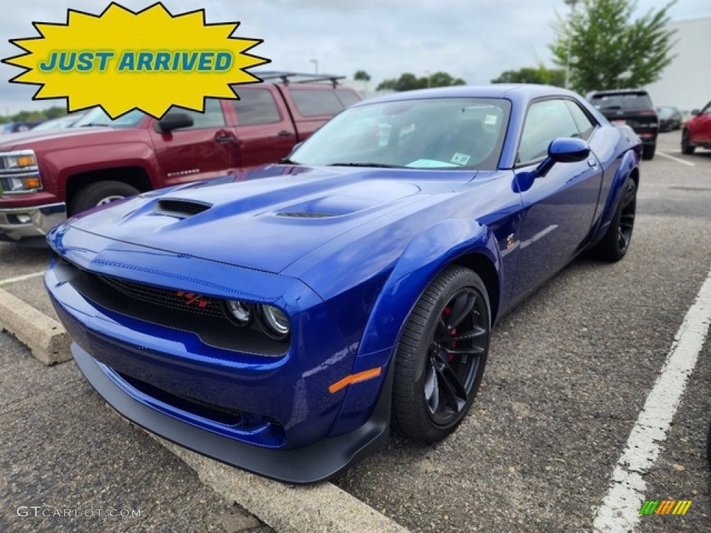 2022 Challenger R/T Scat Pack Widebody - Frostbite / Ruby Red/Black photo #1