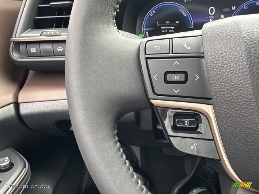 2023 Toyota Crown Limited AWD Black/Dark Chestnut Steering Wheel Photo #146591474