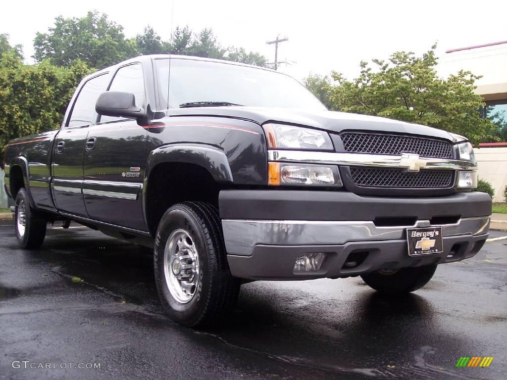 2003 Silverado 2500HD LS Crew Cab 4x4 - Dark Gray Metallic / Medium Gray photo #19