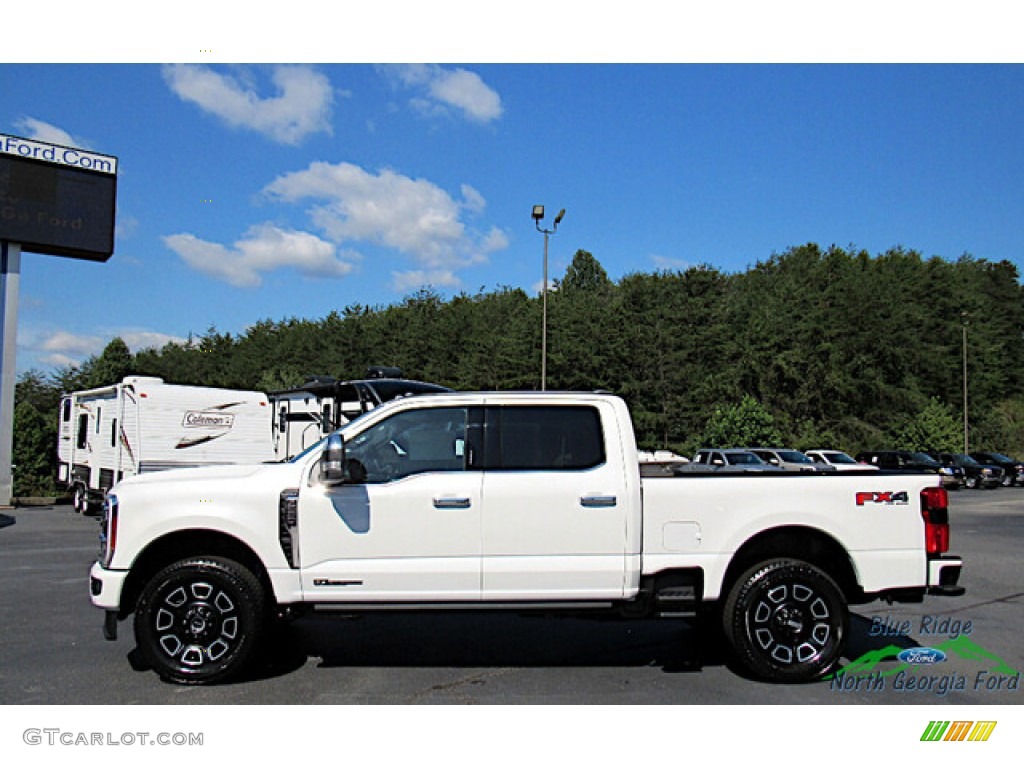 Star White Metallic Tri-Coat 2023 Ford F250 Super Duty Platinum Crew Cab 4x4 Exterior Photo #146591593
