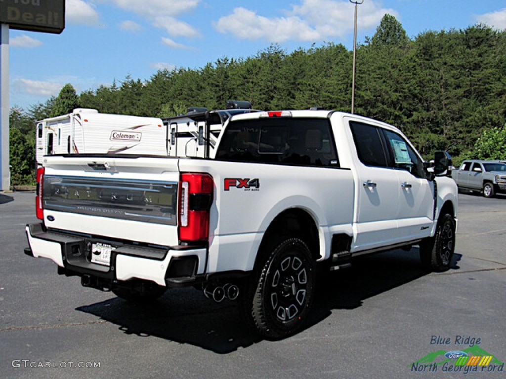Star White Metallic Tri-Coat 2023 Ford F250 Super Duty Platinum Crew Cab 4x4 Exterior Photo #146591636