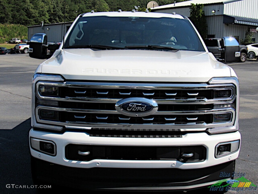 Star White Metallic Tri-Coat 2023 Ford F250 Super Duty Platinum Crew Cab 4x4 Exterior Photo #146591685