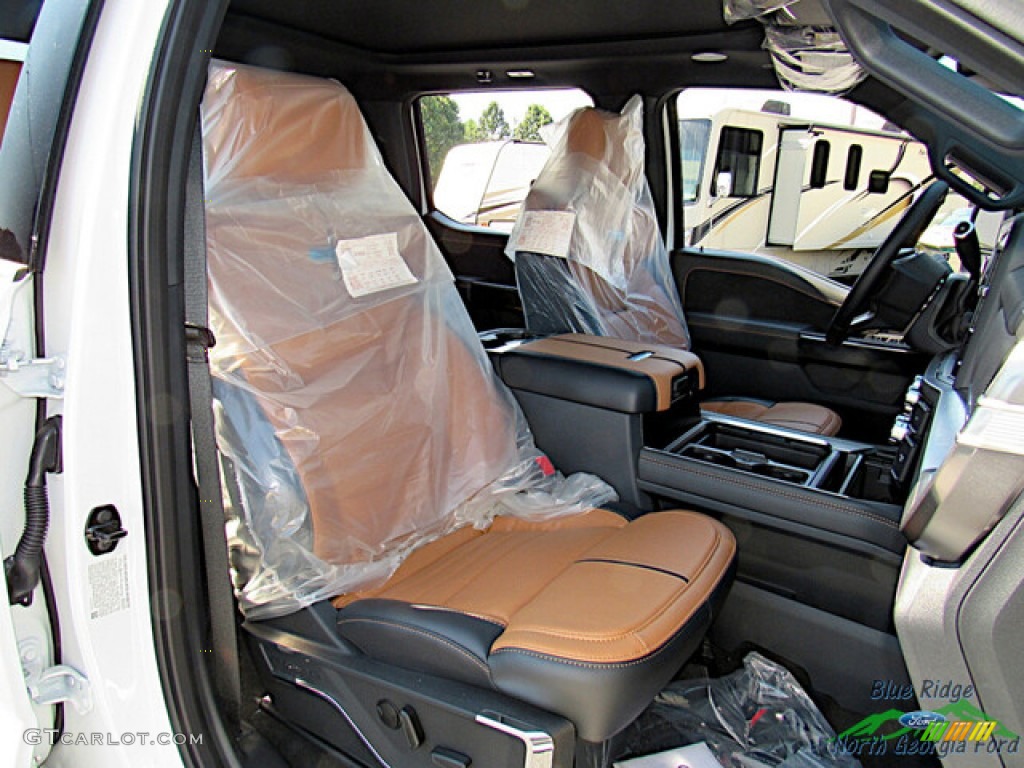 Black Onyx/Carmelo Interior 2023 Ford F250 Super Duty Platinum Crew Cab 4x4 Photo #146591754